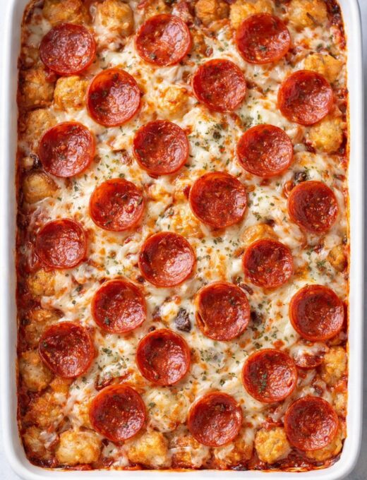 Homemade Pizza Tater Tot Casserole