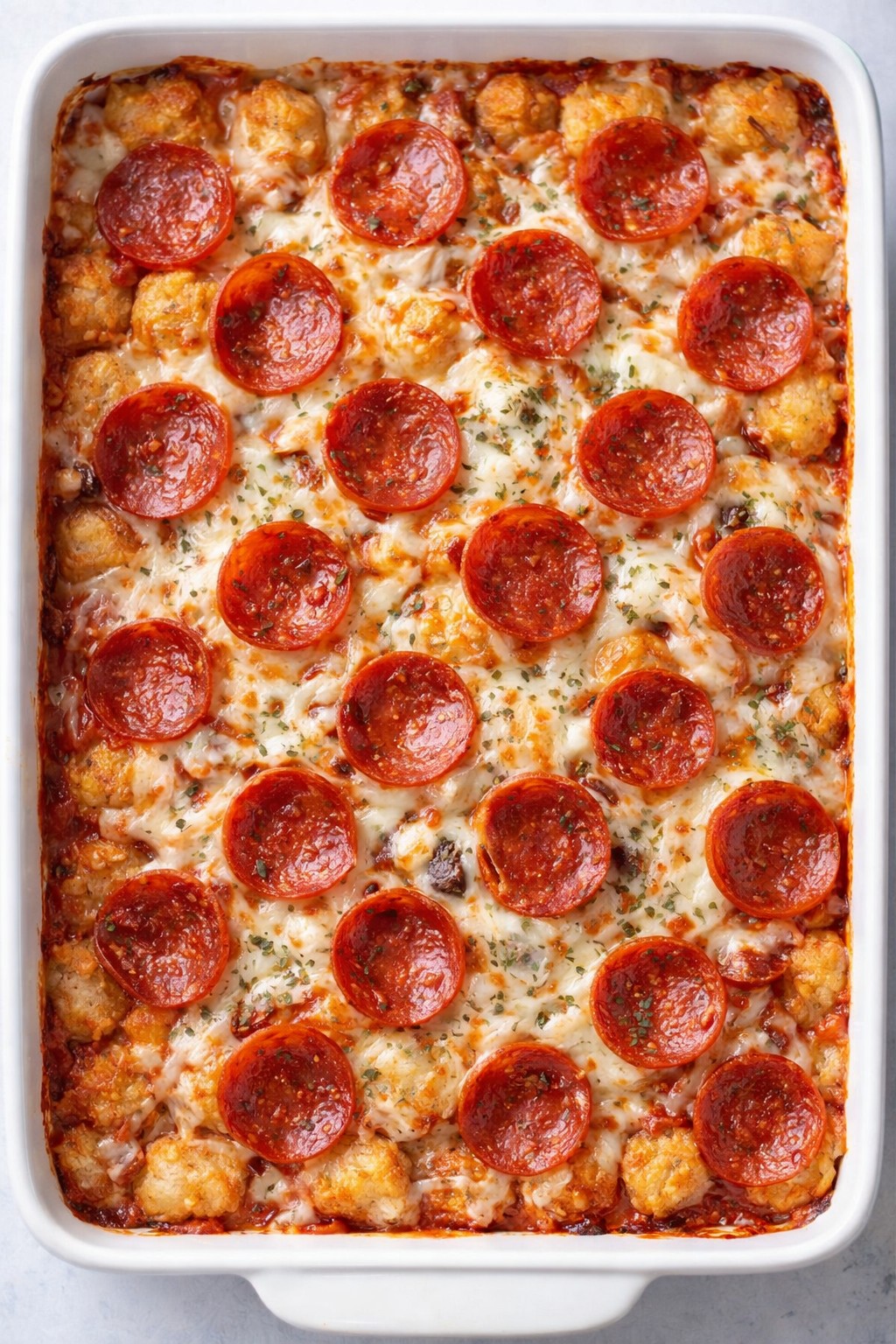Homemade Pizza Tater Tot Casserole