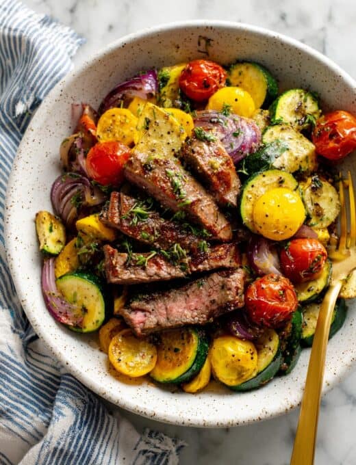 Steak with Roasted Veggies Recipe