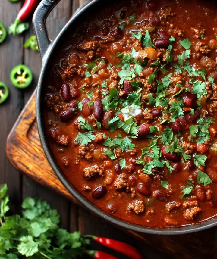 One-Pot Chili Recipe with Beef and Beans