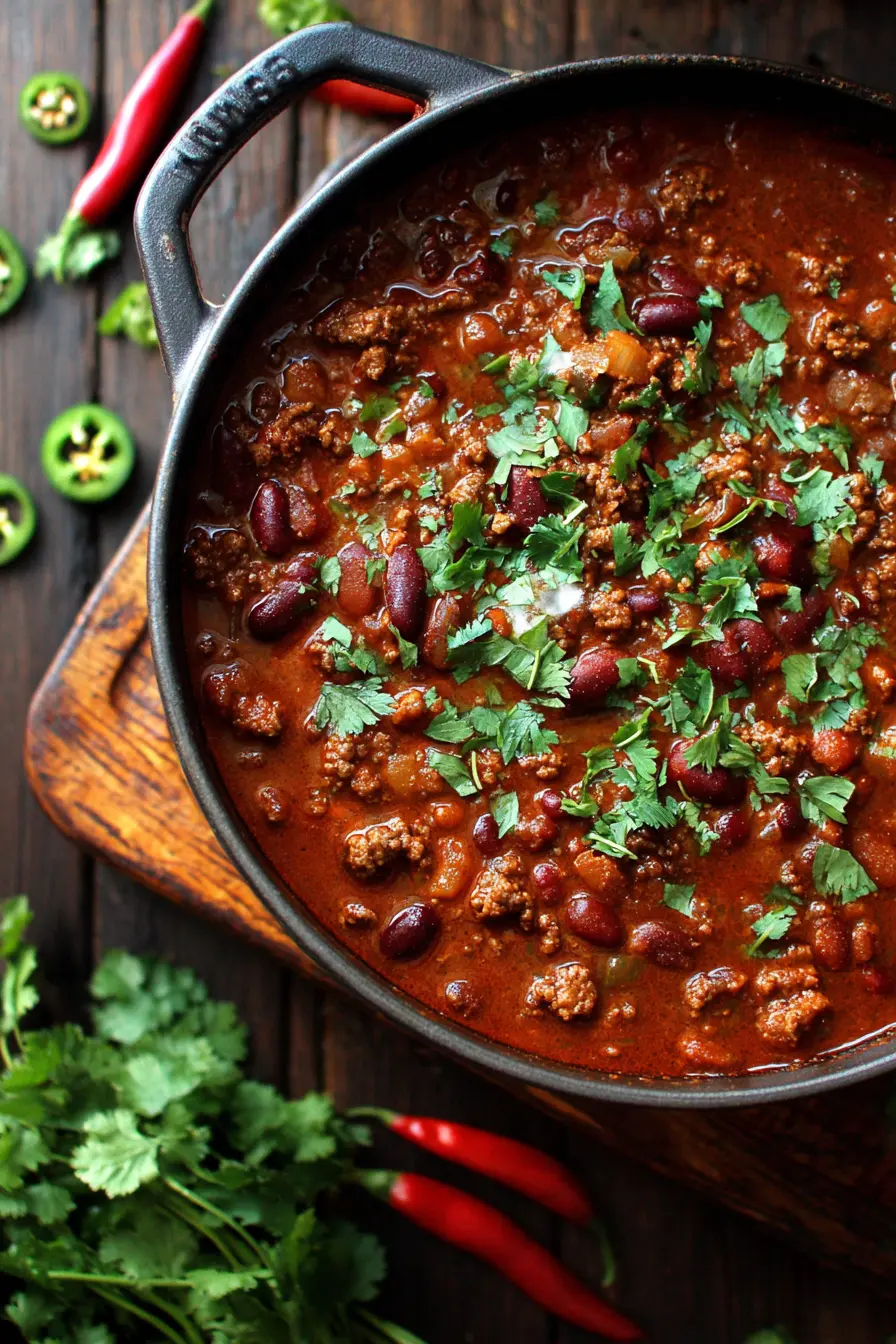 One-Pot Chili Recipe with Beef and Beans
