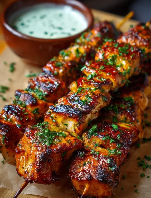 Juicy Honey Garlic BBQ Chicken Skewers