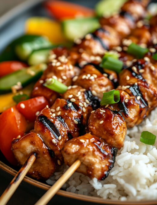 Honey Garlic Chicken Skewers recipe