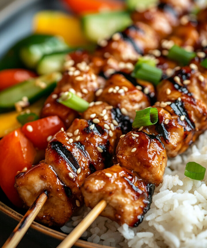 Honey Garlic Chicken Skewers recipe