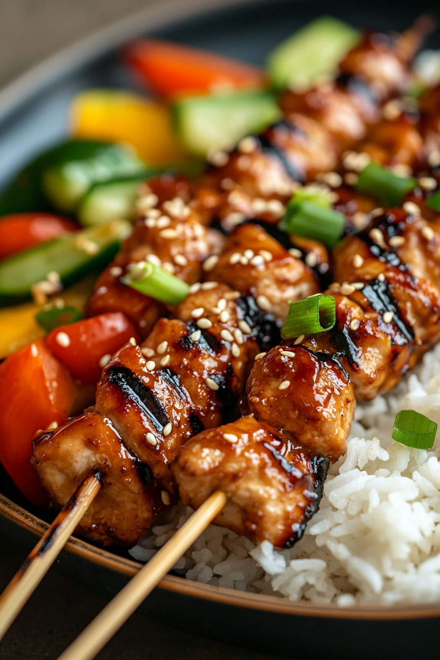 Honey Garlic Chicken Skewers recipe