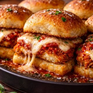 Easy Chicken Parmesan Sliders recipe: Chicken Parmesan Sliders