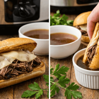 Best Crockpot French Dip Sandwiches melt in your mouth