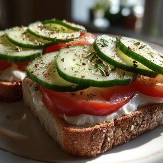 Cucumber & Tomato Sandwich: My 1 Perfect Bite